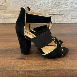 Karl Lagerfeld Rosalie Black Suede Heels Size 7